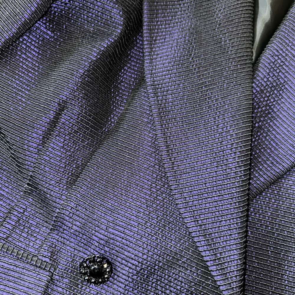 Vintage Christian Dior Iridescent Blue Blazer - Picture 12 of 14